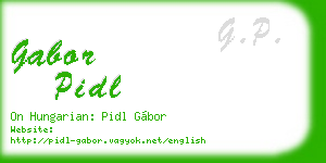 gabor pidl business card